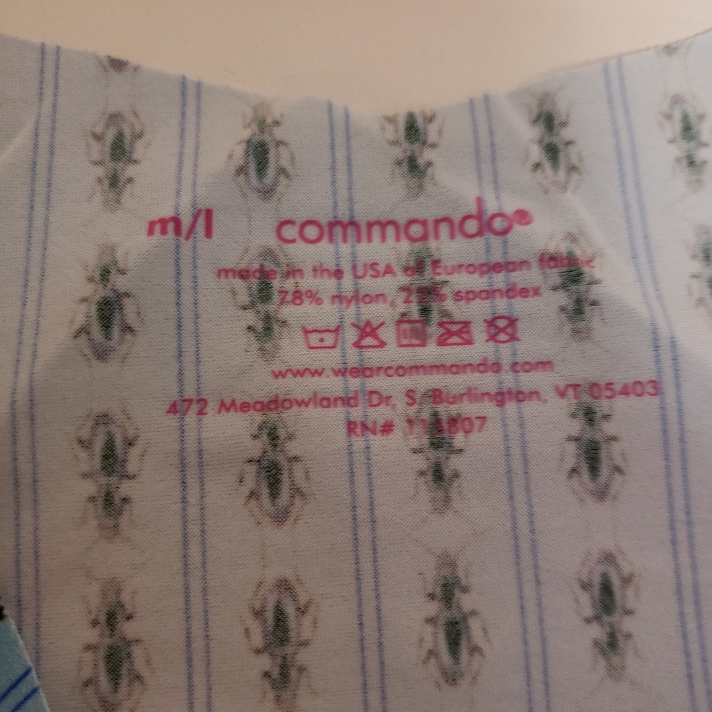 COMMANDO Microfiber Thongs M/L Blue Ants - Picture 3 of 3